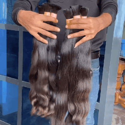 Raw Indian Bulk Hair Bundles